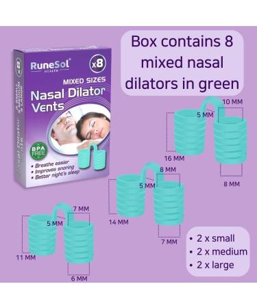 Runesol Snoring Relief Nasal Dilator 8-Pack - Anti Snoring Nose Vents for Men and Women - Sleep Aid Devices for Snore Stopper and Congestion Relief - Buy Online on GoSupps.com