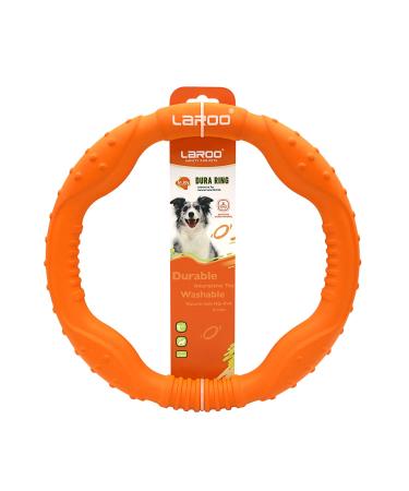 Laroo dog fitness ring dog frisbee indestructible float dog flying disc toy summer PET training for medium large and small dogs (large 30cm orange) large-30cm orange - Buy Online on GoSupps.com