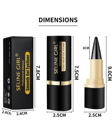 Natural Black Eyeliner Cream Waterproof Matte Quick Dry Eyeliner Eyeliner Gel Stick Makeup Eye-Liners for Women Girls Matte Black Eye-Liner Pencil Eyeliner Pen Black Eyeliner Pencil(01#(silver)) - Buy Online on GoSupps.com