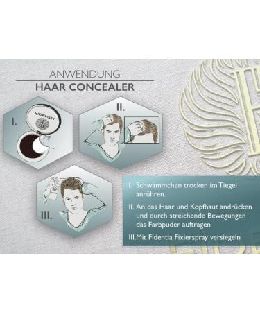 Fidentia Hair Shader Root Touch Up Concealer 12g Black - Grey Cover Powder - Buy Online on GoSupps.com