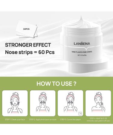 LANBENA Blackhead Remover Face Peel Off Mask 1.05 oz - Pore Strip for Nose & Face Blackheads - Buy Online on GoSupps.com