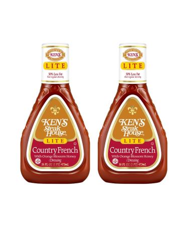 Ken's Steak House Lite Country French with Orange Blossom Honey Dressing (16 Fl Oz , Pack of 2) - Buy Online on GoSupps.com