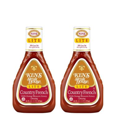 Ken's Steak House Lite Country French with Orange Blossom Honey Dressing (16 Fl Oz , Pack of 2)