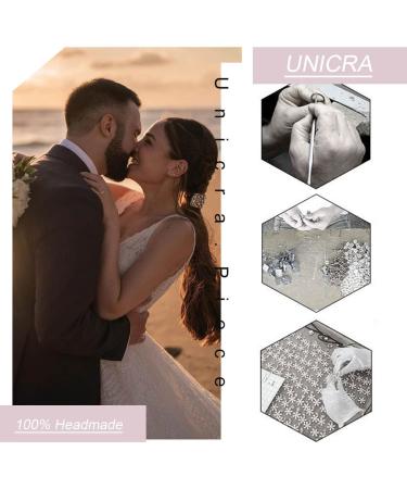 Unicra Bridal Wedding Hair Vine & Pearl Headband - Elegant Flower Hair Accessories for Brides & Women (Silver) - Buy Online on GoSupps.com