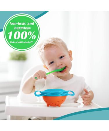 Baby Gyroscopic Bowl | Anti-Spill Toddler Feeding Bowl with Handle | Blue - Buy Online on GoSupps.com