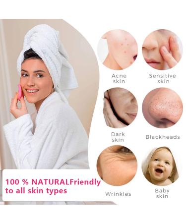 60 Pieces Compressed Face Sponges - Washable Cellulose Makeup Remover - Pink & White - 6 cm - Buy Online on GoSupps.com