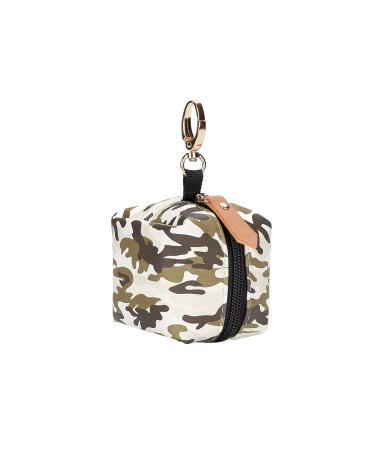 MOMIGO Pacifier Case Bag - Pacifier Holder with Clip for Diaper Bag Stroller Purse Charm Holds 2 Pacifiers Outdoor Travel (Camouflage)