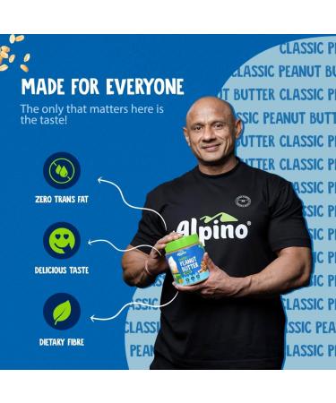 ALPI NO Classic Peanut Butter Crunch - Roasted Peanuts Brown Sugar & Sea Salt - 24g Protein Gluten Free Plant Based Peanut Butter Crunchy (400 G) - Buy Online on GoSupps.com