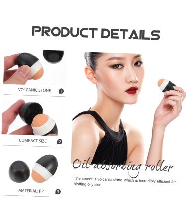 FRCOLOR Volcanic Stone Oil-absorbing Ball Skin Care Tools Cleaning Products Skin Deoiling Product Facial Tools for Skin Care Reusable Face Roller Simple Volcanic Stone Face Roller Portable 5x3cm Black - Buy Online on GoSupps.com