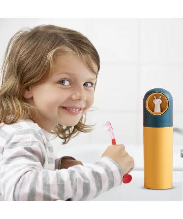 Jadin Children's Toothbrush Travel Case - 2 Pack Portable Cartoon Toothbrush Covers for Girls | Perfect for Home School & Camping (Yellow + White) - Buy Online on GoSupps.com