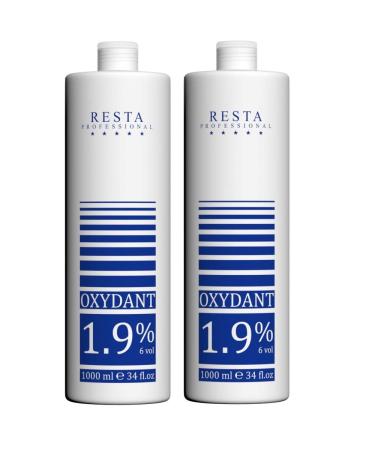 2x Resta Professional Cream Oxydant with high protection effect 1.9% 1000 ml