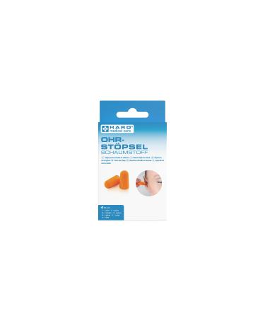 Haro Medical Care noise stop earplugs 6 pieces adapt gently help to get more calm improved sleep and concentration when reading effective noise protection in everyday life and when traveling