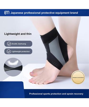 Adjustable Elastic Ankle Brace for Men & Women - Breathable Compression Sleeve for Foot Support - Easy to Wear - Black - Buy Online on GoSupps.com