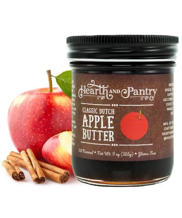Hearth and Pantry Apple Butter Spread - Classic Dutch Apple Fruit Butter - Gluten Free - All-Natural Ingredients - Fantastic Apple Butter Gift - 9 Ounce Jar Classic Dutch 1 Jar