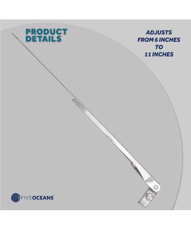 Five Oceans TMC Marine Adjustable Wiper Arm 8-14 Stainless Steel - For Boats & RVs | FO748 - Buy Online on GoSupps.com