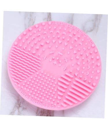 POPETPOP Makeup Washing Tool Silicone Makeup Brush Pad Esponjas Para Maquillaje for Makeup Cosmetic Brush Cleaner Brush Cleaning Pad Makeup Pad Makeup Sponge Scrubber Round 10*10cm Pink - Buy Online on GoSupps.com