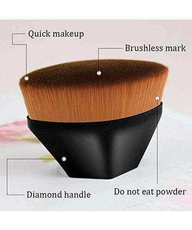 2/4 Pcs Cepillo De Maquillaje Con Tapa Plana - Brochas Para Base De Maquillaje Flat Top Foundation Brush Momma Brush Makeup Foundation Makeup Brush for Women (Black & Pink) - Buy Online on GoSupps.com