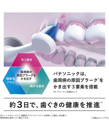 Buy Panasonic EW-DL58-W Doltz Bluetooth Electric Toothbrush | 3 Modes White | Shipped from Japan | 2022 Model - Buy Online on GoSupps.com