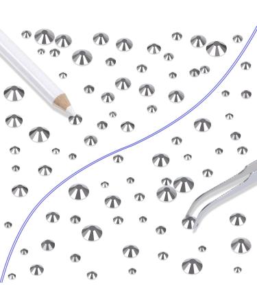 LPBeads 6000 Pieces Jet Hematite Non Hotfix Rhinestones 6 Sizes Round Crystal Glass Flat Back Rhinestones with Tweezers and Picking Pen for Nail Art Crafts Clothes Bags DIY - Buy Online on GoSupps.com