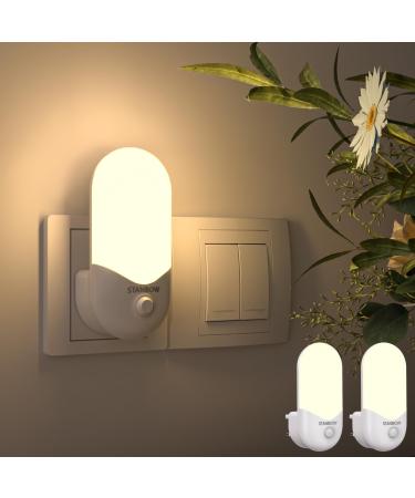 Stanbow 2 night light socket with twilight sensor night light with motion detector LED night lamp children for children's room stairs gear bedroom kitchen bathroom warm white - Buy Online on GoSupps.com
