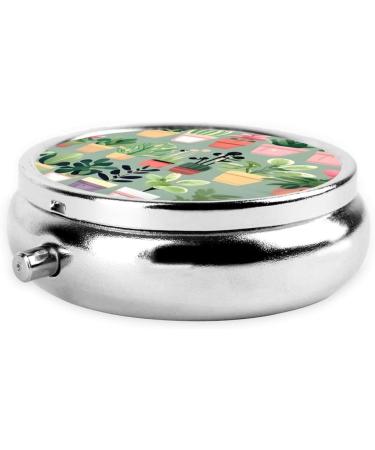 Bonsai Plant Round Pill Box - 3 Compartment Portable Organizer for Travel | Best Travel Pill Box for Medication - Buy Online on GoSupps.com