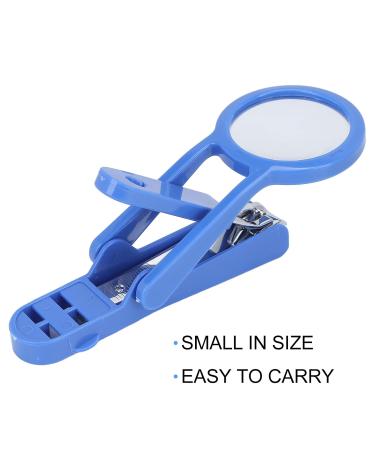 Premium Stainless Steel Nail Clipper with Magnifying Glass - Adjustable Fingernail & Toenail Cutter for Seniors & Babies (Blue) - International Shipping Available - Buy Online on GoSupps.com