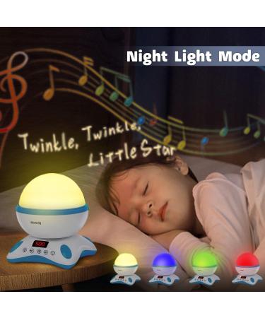 Moredig Baby Projector Night Light with Timer Remote, 12 Music, 8 Lighting Modes - Blue Night Light for Kids Bedroom | Perfect Gifts for Baby Boy - Buy Online on GoSupps.com