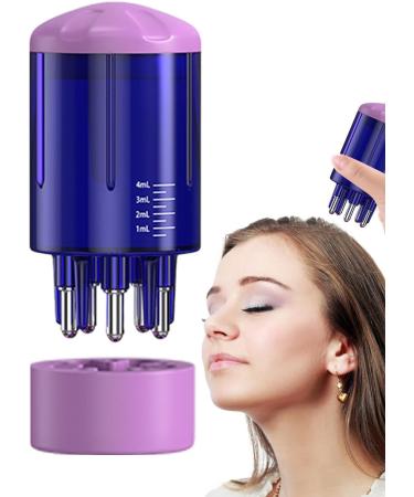 FECFUCY Scalp Oil Applicator & Brush | Refillable Hair Care Tool | Multifunctional Scalp Scrubber - Violet - Buy Online on GoSupps.com