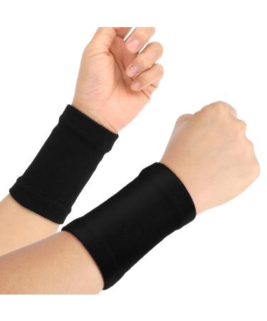 WLLHYF Wrist Compression Sleeves - 2 Pairs Carpal Tunnel Brace Comfortable Elastic Hand Support for Men & Women - Ideal for Arthritis Tendonitis Sprains & Workouts - Black - Buy Online on GoSupps.com