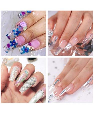 2-Part Nail Gel Brush Set | 2-in-1 Polymer Gel Tool - UV/LED Nail Art & Extensions - Pink Spatula & Brush Combo - Buy Online on GoSupps.com