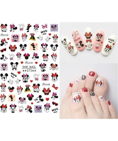 2 Packs Cute Kawaii Cartoon Mouse Nail Stickers - Self-Adhesive Decals for Women, Girls & Kids (75+ Decals) | Nail Art Stickers - Buy Online on GoSupps.com