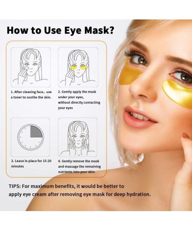 24k Eye Collagen Patch Eye Soothing Mask Eye Fundus Patch Used to Eliminate Bags Under Eyes Crow's Feet Dark Circles Etc. Moisturize Replenish Water and Wrinkle-30 Pairs of Gel Under Eyes - Buy Online on GoSupps.com