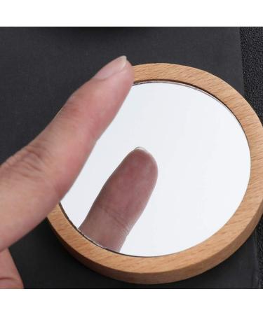 Solustre 3PCs Handheld Wood Makeup Mirror Set - Mini Cosmetic Mirrors for Girls & Women | Ideal for Home & Outdoor Use - Buy Online on GoSupps.com