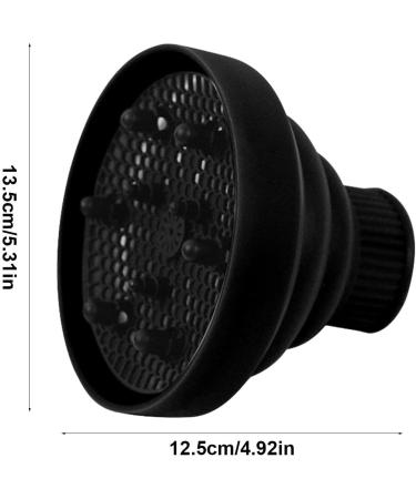 Huaxingda Hair Dryer Vent Hood | Foldable Silicone Blow Dryer Attachment Heat Resistant | Hair Styling Supplies Multifunctional Soft Hair Dryer Accessories for Home Salon black - Buy Online on GoSupps.com