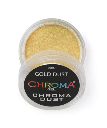 Chroma Dust No.1 Gold Dust Chrome Powder - Mirror Nails 2g
