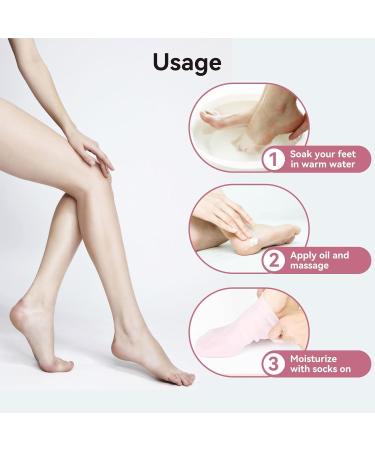Moisture Socks for Foot Care | Anti-Crack Silicone Pedicure & Spa Socks for Men & Women - XL (42-44) - Buy Online on GoSupps.com