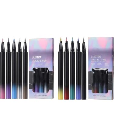 Unique 5Pcs MultiColor Metallic Finish Precise Tip For Fashin Eye Makeup Application Set B - Buy Online on GoSupps.com