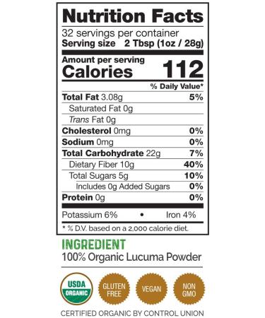 Organic Lucuma Powder 2LB - Vegan & USDA Certified - Fiber-Rich Superfood for Smoothies, Baked Goods, Ice Cream & More - Buy Online on GoSupps.com