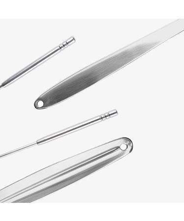 Stainless Steel Tongue Scraper Set for Adults | Fresh Breath & Dental Health | Bad Breath Treatment - 3-Piece Open-Hole Spoon Design - Buy Online on GoSupps.com