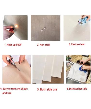 LokiLux 4-Pack 16x24 PTFE Teflon Heat Press Sheets - Non-Stick & Heat Resistant Craft Mat for Baking/Grill - White - Buy Online on GoSupps.com