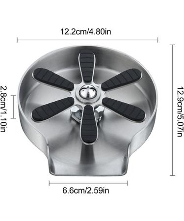 Stainless Steel Glass Rinser Glass Cleaner Sink Attachment Multi-Angle Cleaning Cup Rinser High Pressure Flushing Device Faucet Cup Cleaner for Kitchen Bar Cafe Resturant Nicything - Buy Online on GoSupps.com