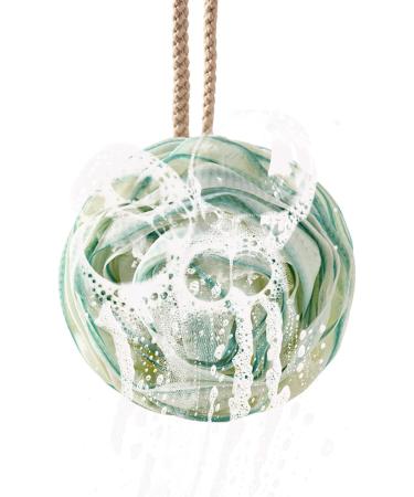 Soft Bath Balls Large Rose Bath Sponge Women & Men Skin Friendly Body Scrubber Soft Shower Balls with Lanyard for Home Green - Buy Online on GoSupps.com