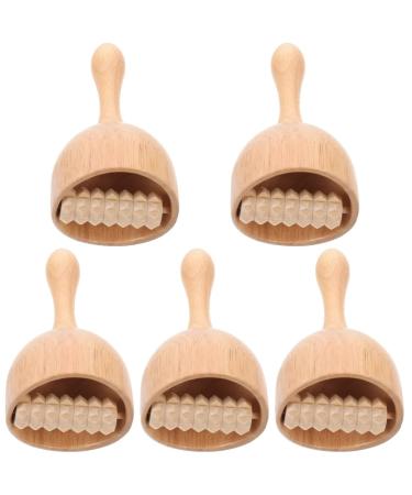 Beaupretty 5st massage scratch Massage cup body massage device made of wood multi-purpose tools manual massage devices health massage devices colombia solder tree fitness household 18.5x9cmx5pcs as shown