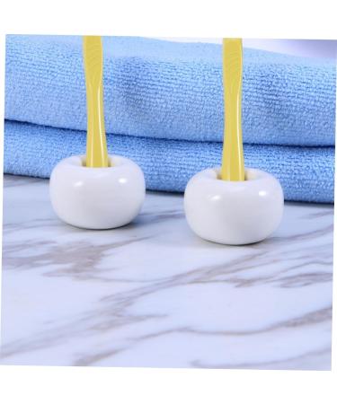 Cabilock Cute Round Toothbrush Holder - 9 Pcs Hygienic Storage for Braces Lovers - White Medium Toothbrush Organizer - Buy Online on GoSupps.com