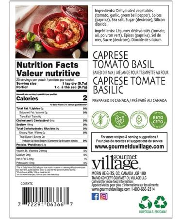 Gourmet du Village Baked Caprese Tomato Dip Mix - Buy Online on GoSupps.com