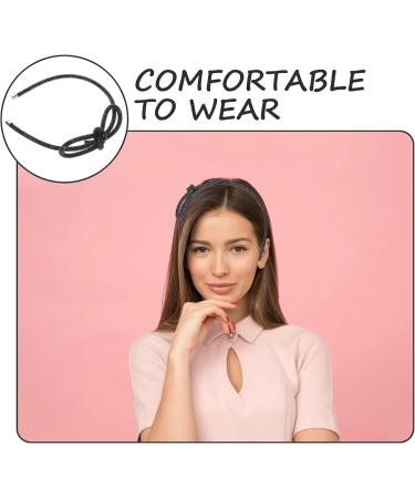 FRCOLOR Crystal Rhinestone Headbands Jeweled headbands Weave Narrow Hair Bands with Bow Fashion Headband Double Rows Sparkly Beaded Hair Hoops with Teeth Non Slip Hair Hoop for Women Girls Black - Buy Online on GoSupps.com