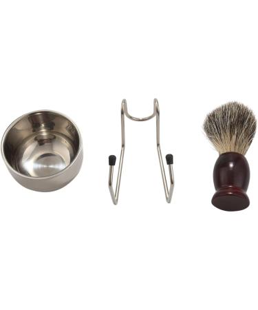 RIYAN Brown Men Beard Shaving Kit - Professional Bowl Stand Brush & Mustache Tool for Perfect Grooming - Buy Online on GoSupps.com