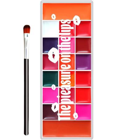 Matte Lip Gloss - 20 Eyeshadow Palette Velvety Texture Water-Resistant Lightweight Matte for Eyeshadow and Blush - Buy Online on GoSupps.com