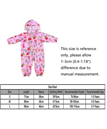 JiAmy Baby Girls Waterproof Pink Rain Suit | Hooded All in One Rainsuit for Outdoor | 1-3 Years - Buy Online on GoSupps.com