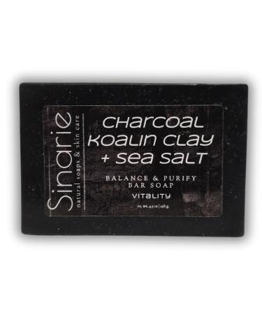 Charcoal Kaolin Clay + Sea Salt Bar Soap 4.5 oz Soaps & Skin Care (Vitality - Blood Orange & Grapefruit)